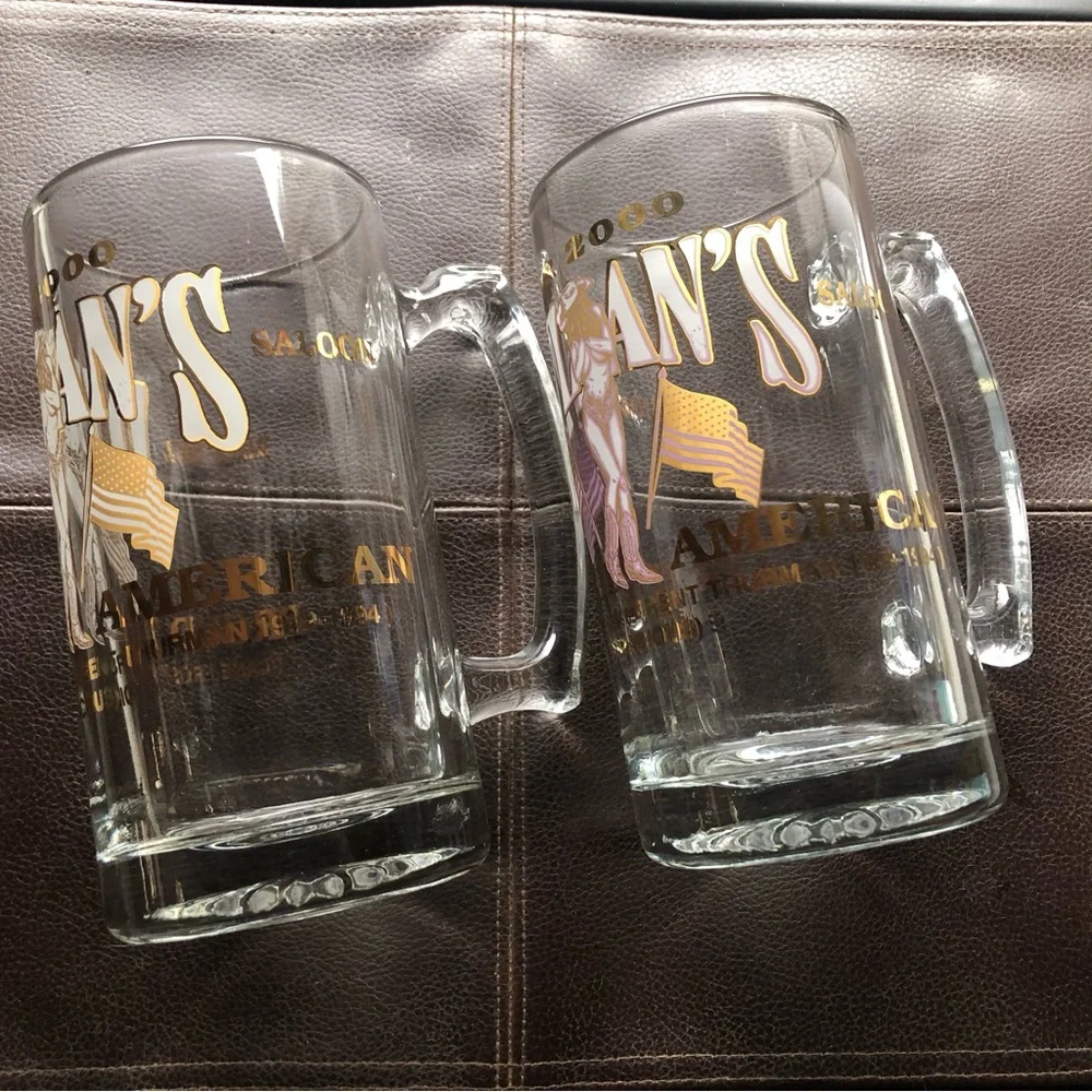Vintage 2000 mint set of two NFR beer stein mugs